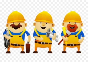 Image depicting cartoon construction workers