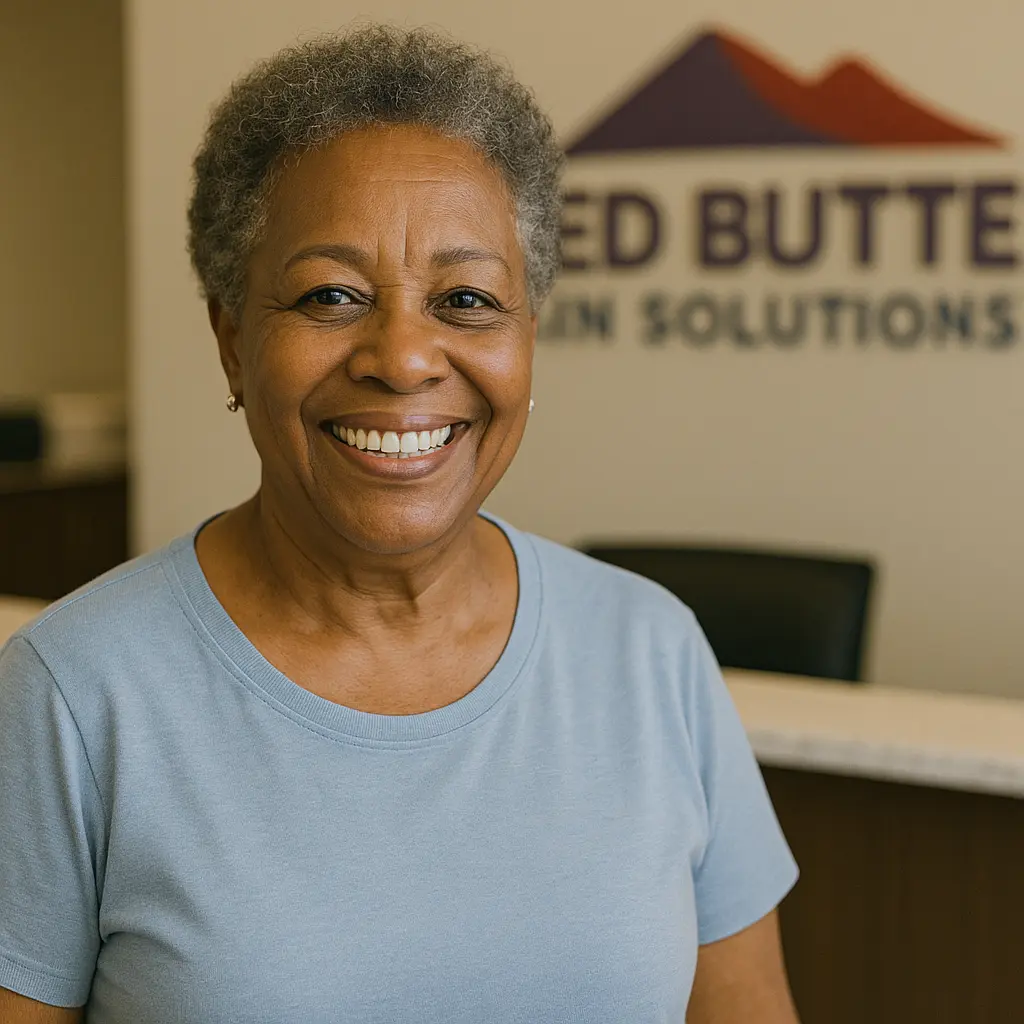 kyphoplasty-patient-success-maricopa Patient smiling after kyphoplasty at Red Butte Pain Solutions