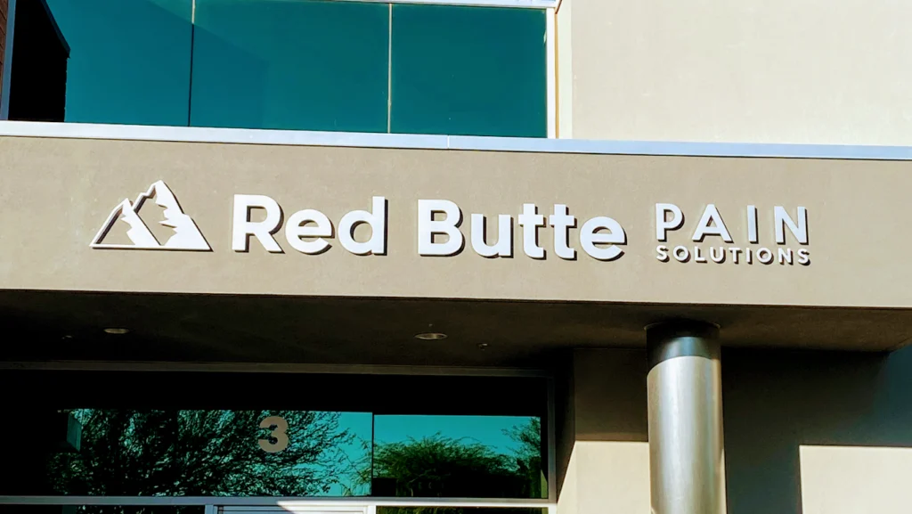 Exterior of Red Butte Pain Solutions clinic offering kyphoplasty vertebroplasty near Ahwatukee, Arizona.