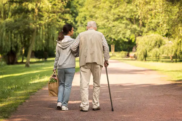 Older man walking pain-free in Mesa after treatment for diabetic nerve pain Mesa